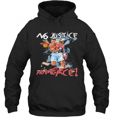 Black Leather Boxing No Justice No Peace Butterfly Bee T-Shirt Unisex Hoodie