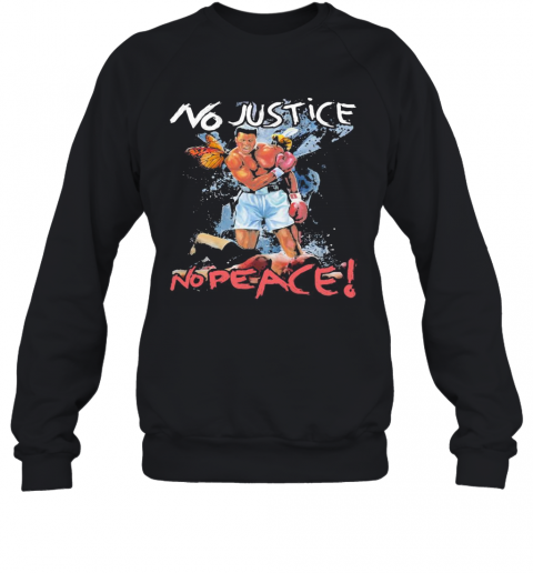 Black Leather Boxing No Justice No Peace Butterfly Bee T-Shirt Unisex Sweatshirt