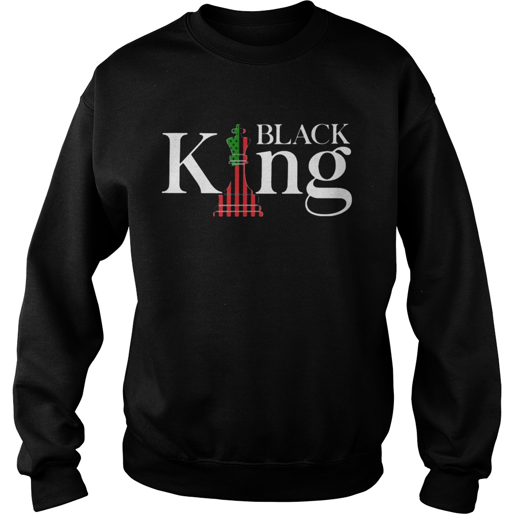 Black king american flag fathers day chess Sweatshirt