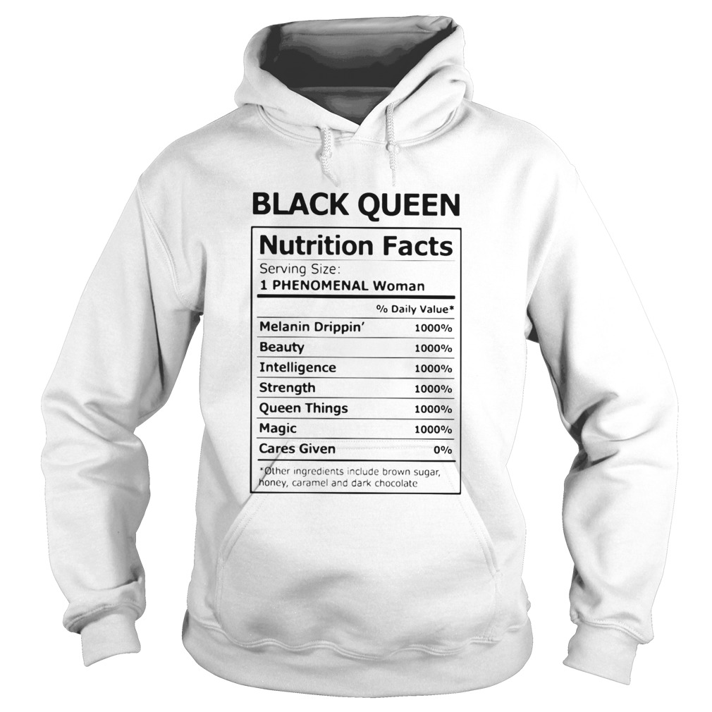 Black queen nutrition facts Hoodie