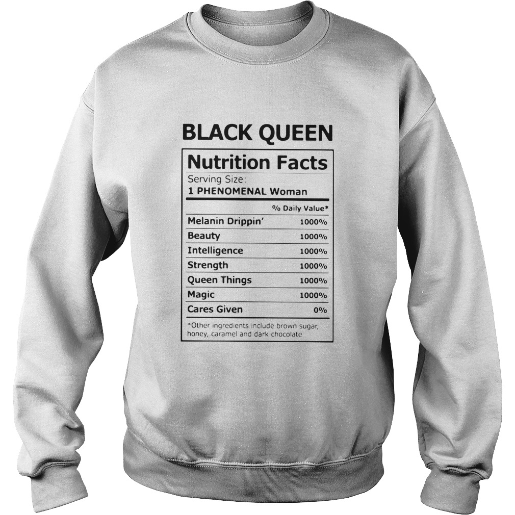 Black queen nutrition facts Sweatshirt