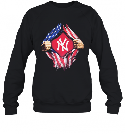 Blood Insides New York Yankees American Flag Independence Day T-Shirt Unisex Sweatshirt