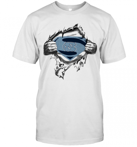 Blood Insides Superman Carolina Tar Heels T-Shirt