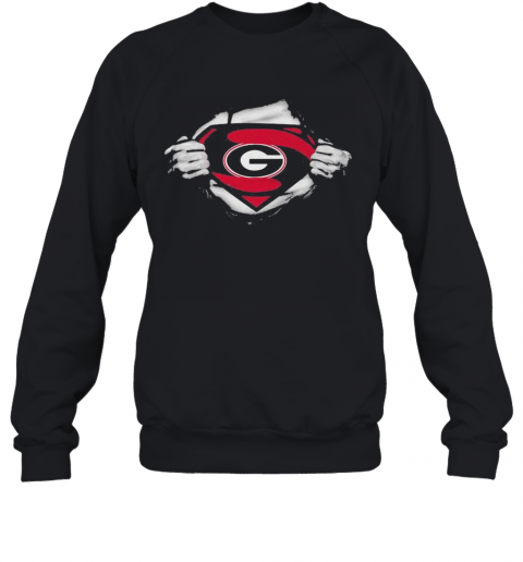 Blood Insides Superman Georgia Bulldogs Football T-Shirt Unisex Sweatshirt