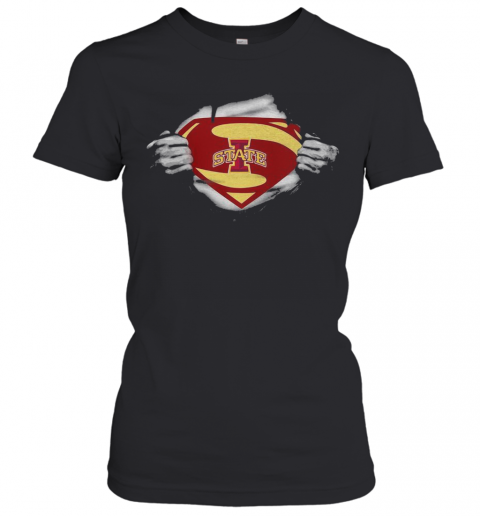 Blood Insides Superman Iowa State Cyclones Football T-Shirt Classic Women's T-shirt