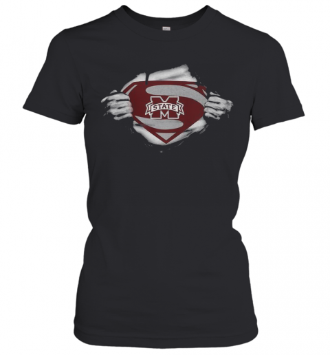 Blood Insides Superman Michigan State Spartans Football T-Shirt Classic Women's T-shirt