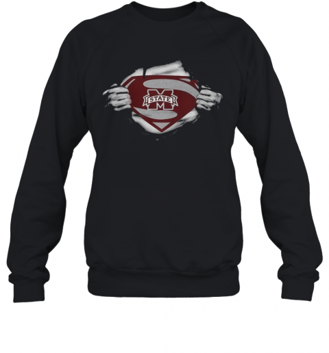 Blood Insides Superman Michigan State Spartans Football T-Shirt Unisex Sweatshirt