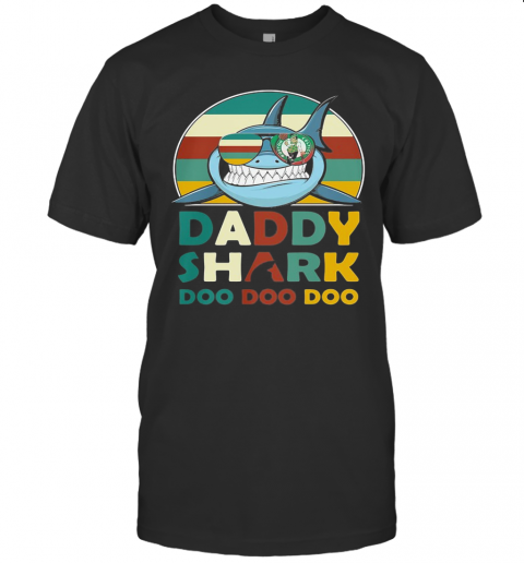 Boston Celtics Daddy Shark Doo Doo Doo Vintage T-Shirt