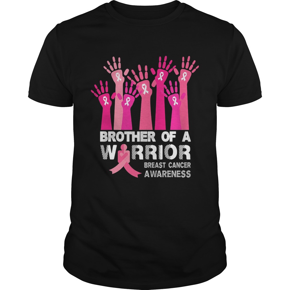 Brother of a warrior breast cancer awareness shirt