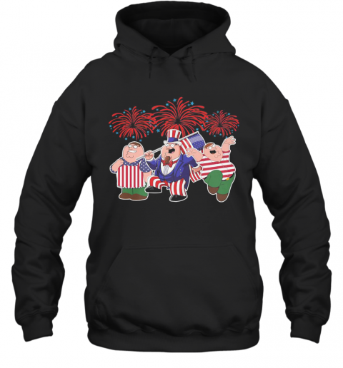 Brown Haired Dipper Pines Firework American Flag Independence Day T-Shirt Unisex Hoodie