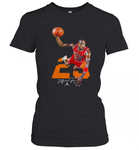 Bulls 23 Michael Jordan Signature T-Shirt Classic Women's T-shirt