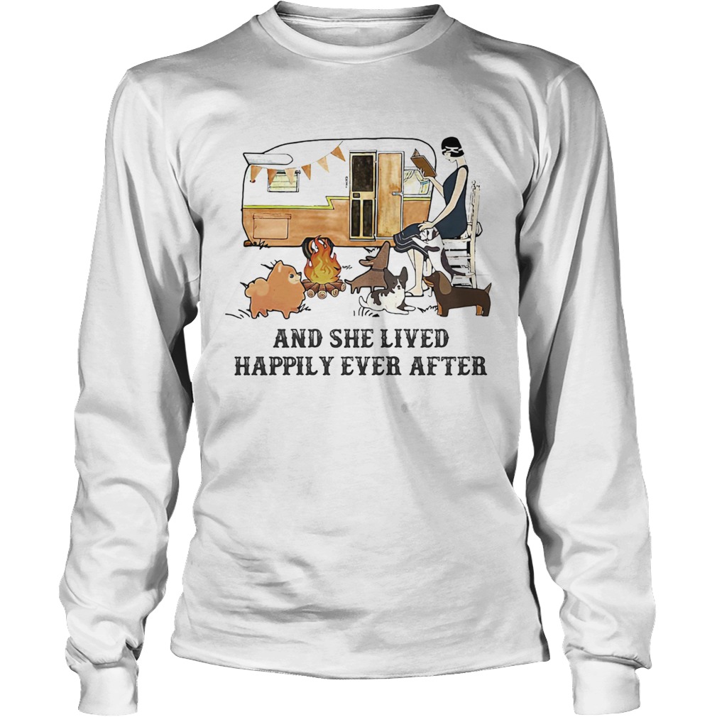Camping fire and she lived happily ever after Long Sleeve