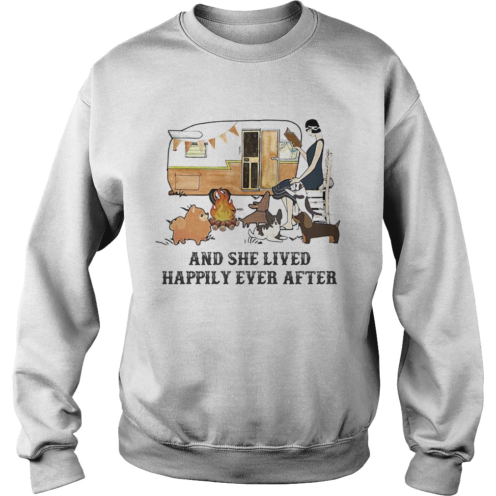 Camping fire and she lived happily ever after Sweatshirt
