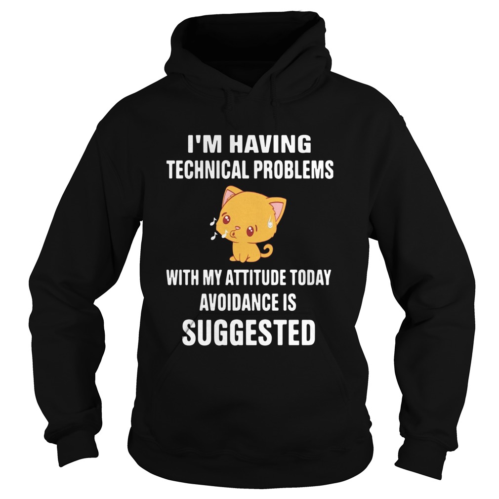 Cat Im Having Technical Problems With My Attitude Today Avoidance Is Suggested Hoodie