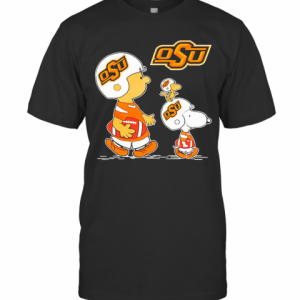 Charlie Brown Snoopy Woodstock Oklahoma State University Football T-Shirt Classic Men's T-shirt