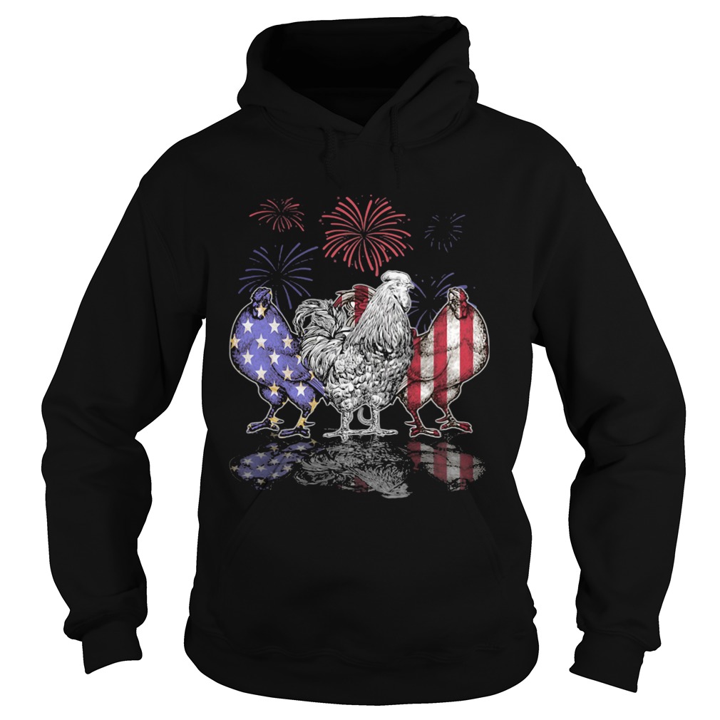 Chicken firework american flag independence day Hoodie