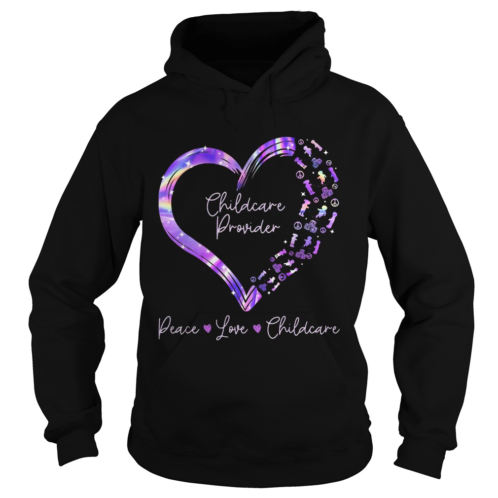Childcare provider peace love heal heart Hoodie