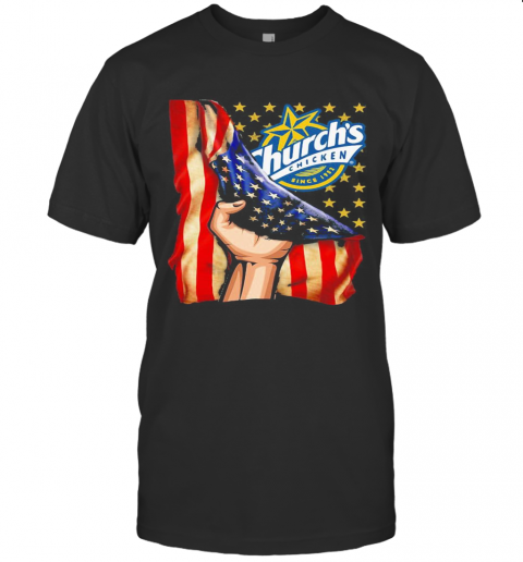 Church'S Chicken American Flag Independence Day T-Shirt