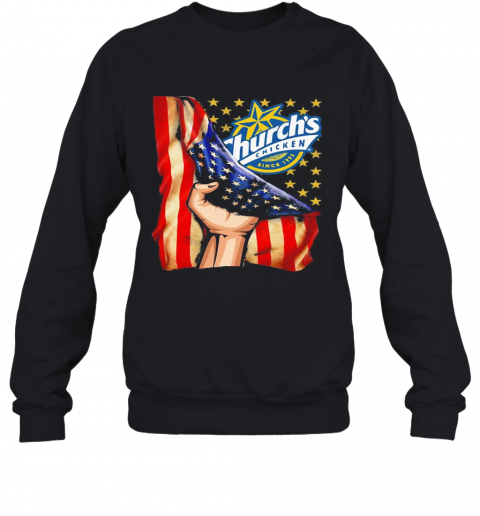 Church'S Chicken American Flag Independence Day T-Shirt Unisex Sweatshirt