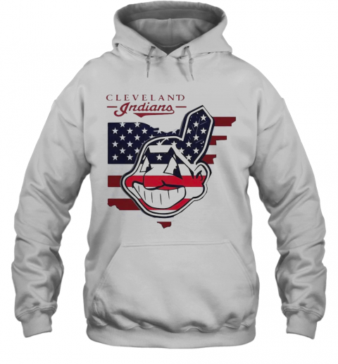Cleveland Indians American Flag T-Shirt Unisex Hoodie