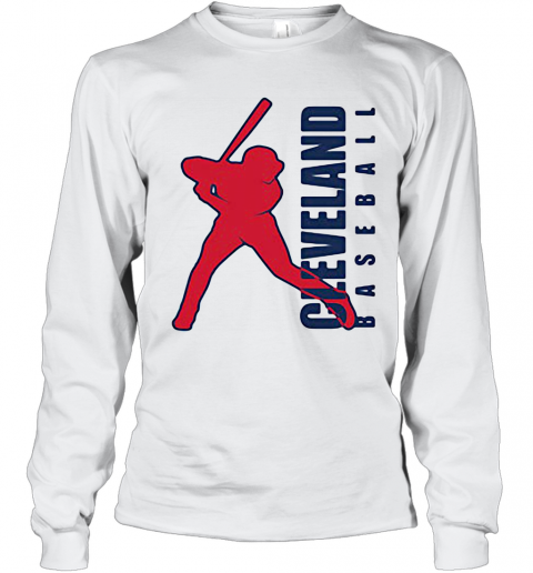 Cleveland Indians Baseball Player T-Shirt Long Sleeved T-shirt 