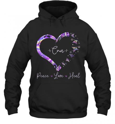 Cna Peace Love Heal Heart T-Shirt Unisex Hoodie