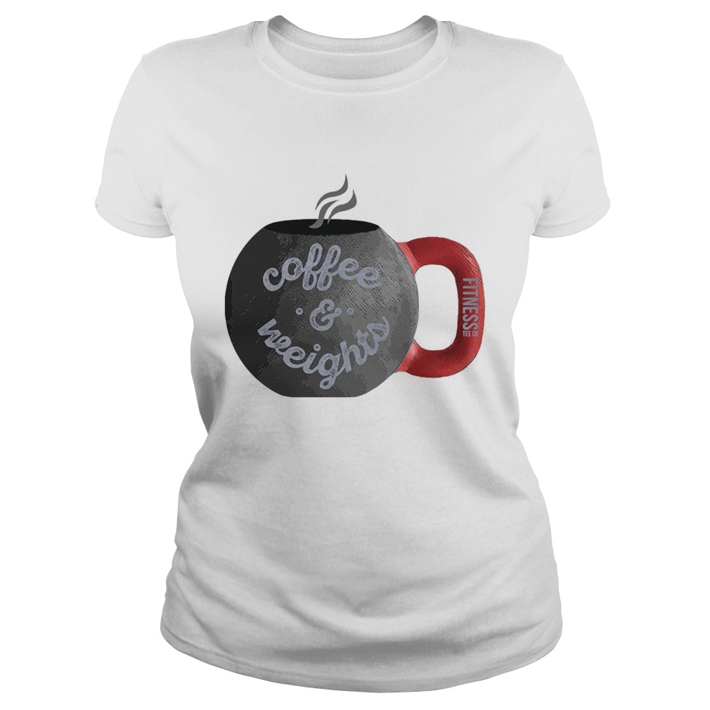 Coffee And Weights Fitness Tee Co Classic Ladies
