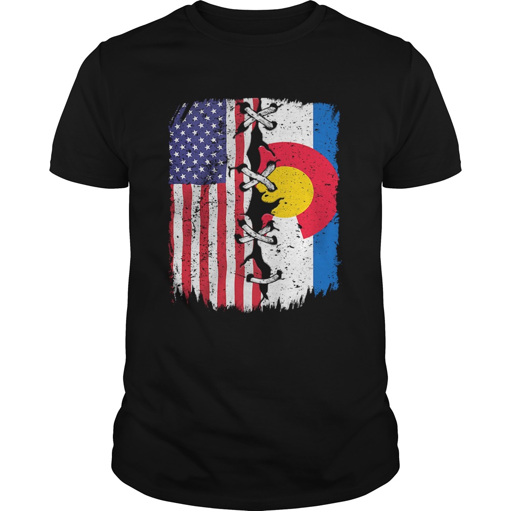 Colorado And American Flag Independence Day shirt