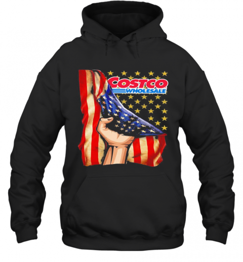 Costco Wholesale American Flag Independence Day T-Shirt Unisex Hoodie