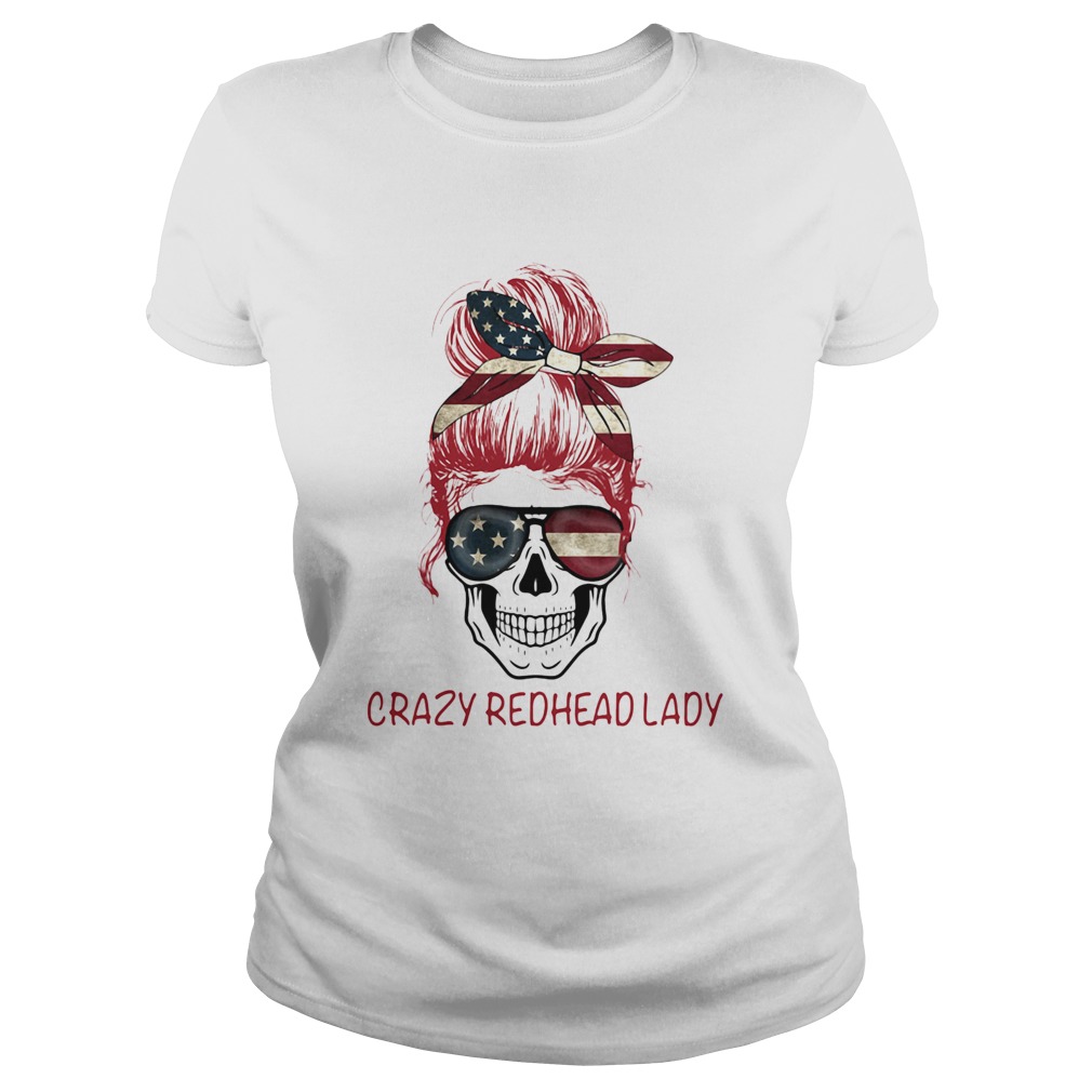 Crazy Redhead Lady Skull Classic Ladies