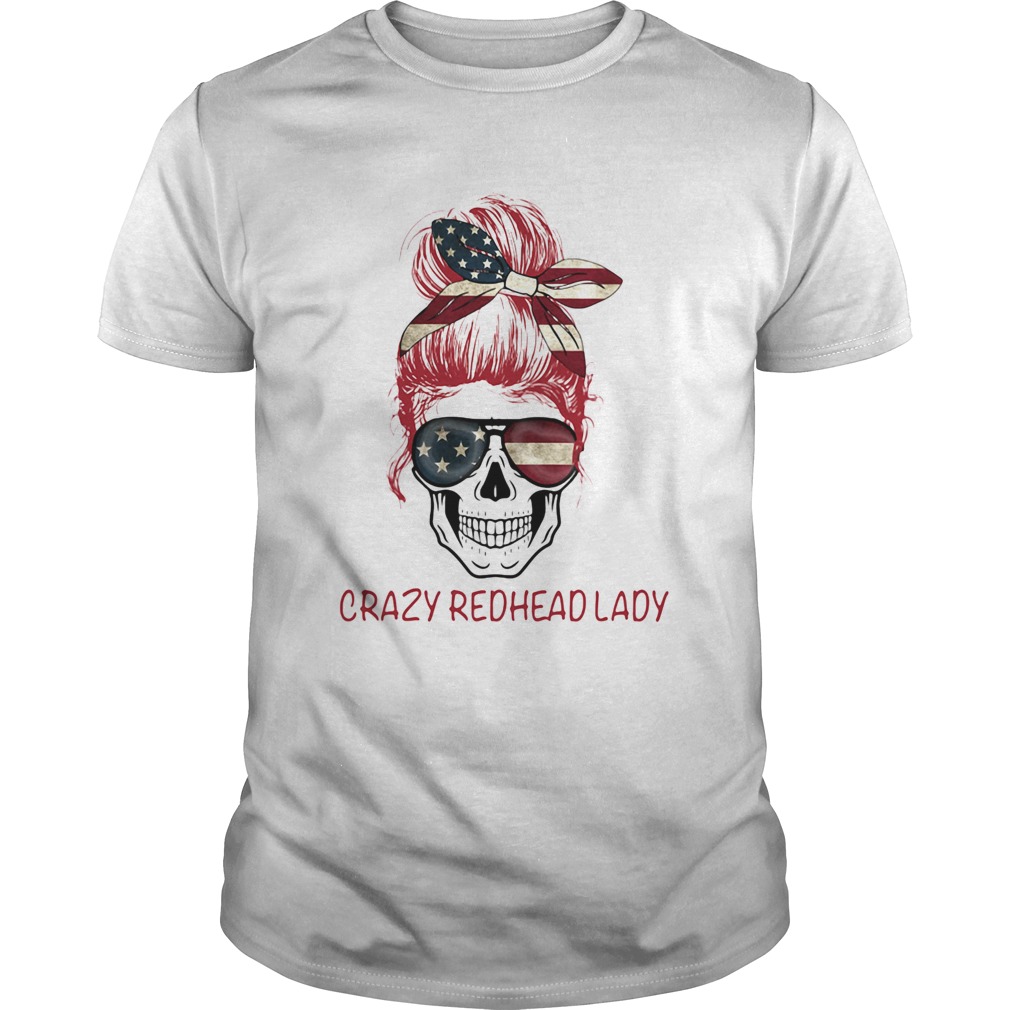 Crazy Redhead Lady Skull shirt