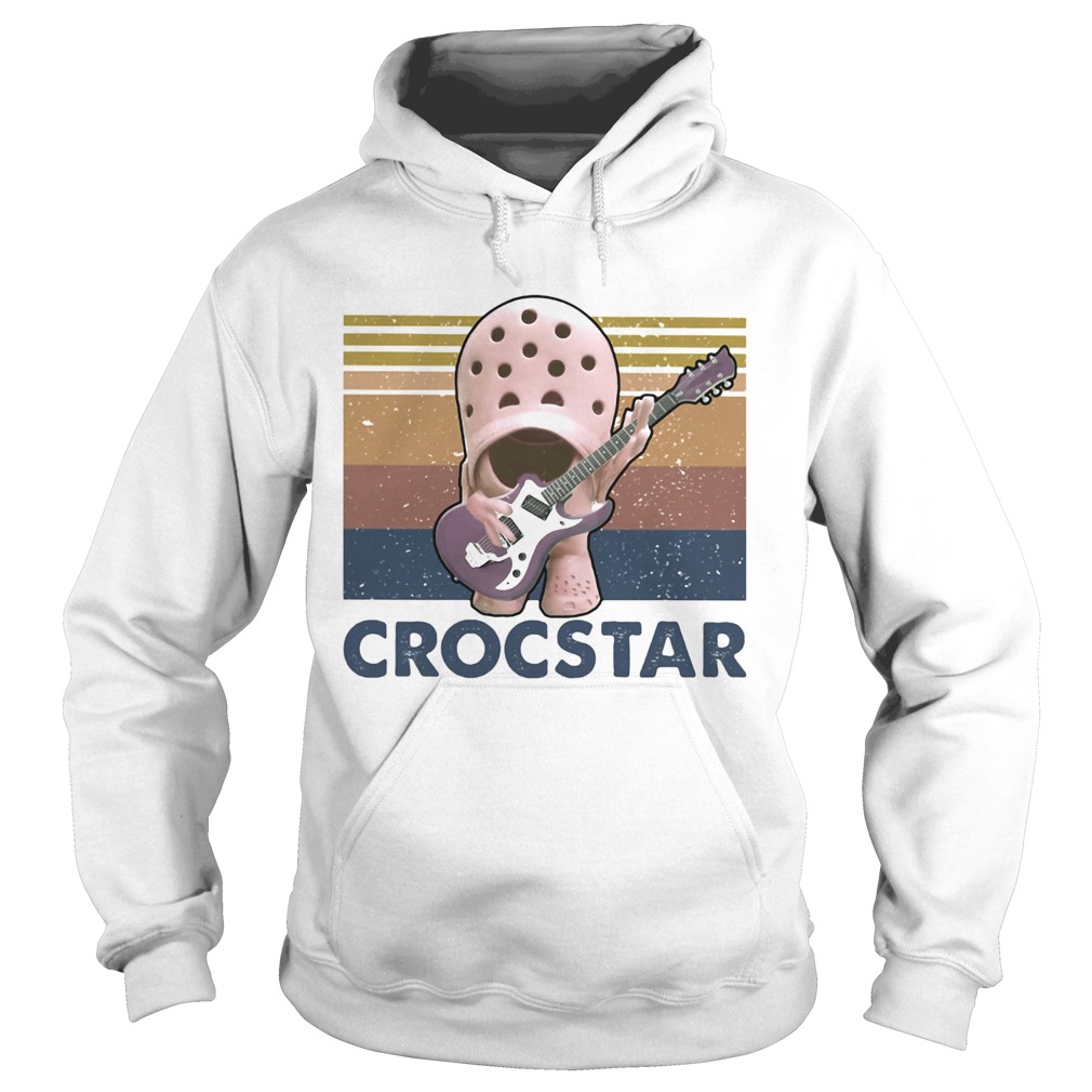 Crocstar guitar vintage retro Hoodie