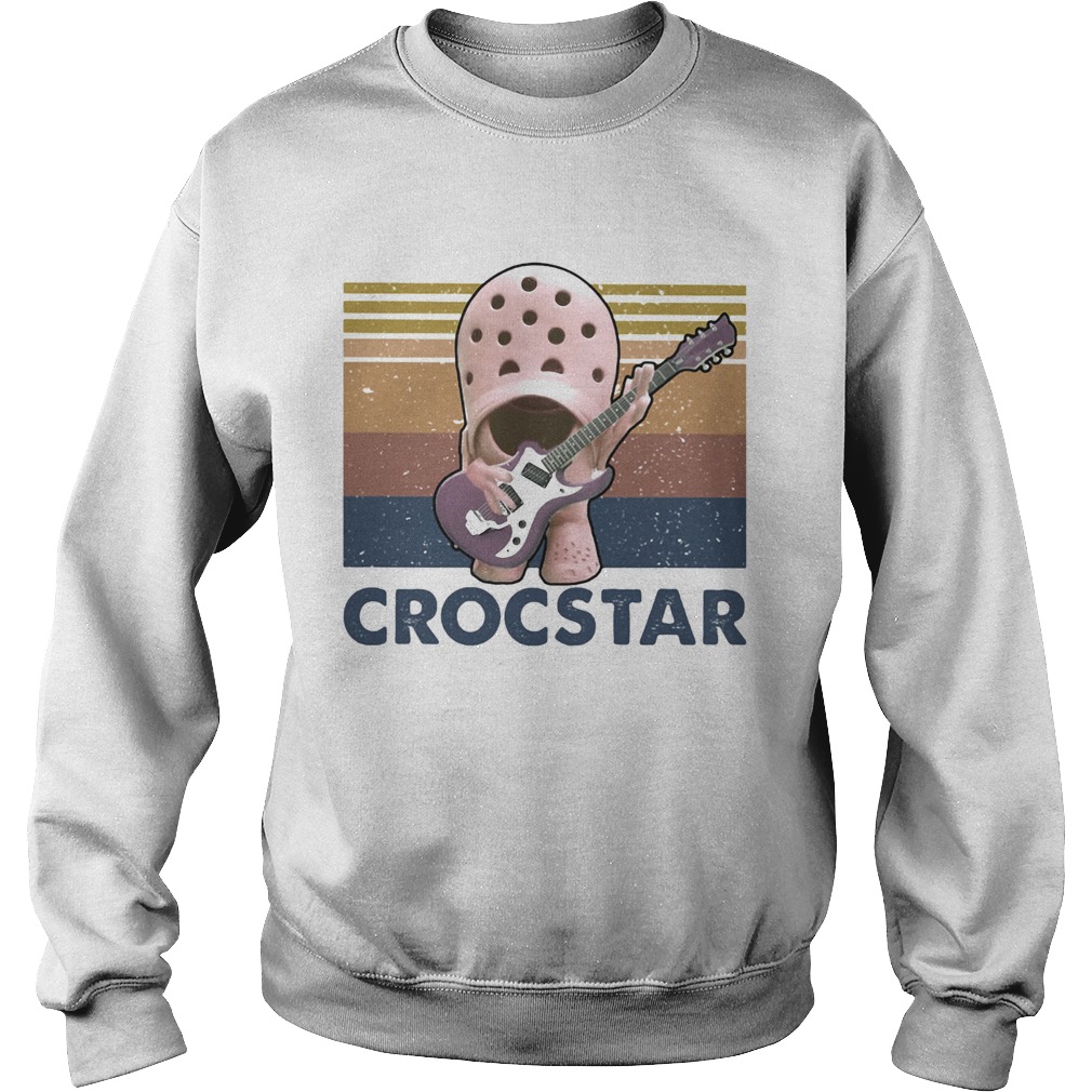 Crocstar guitar vintage retro Sweatshirt
