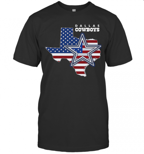 Dallas Cowboys American Map Flag T-Shirt Classic Men's T-shirt