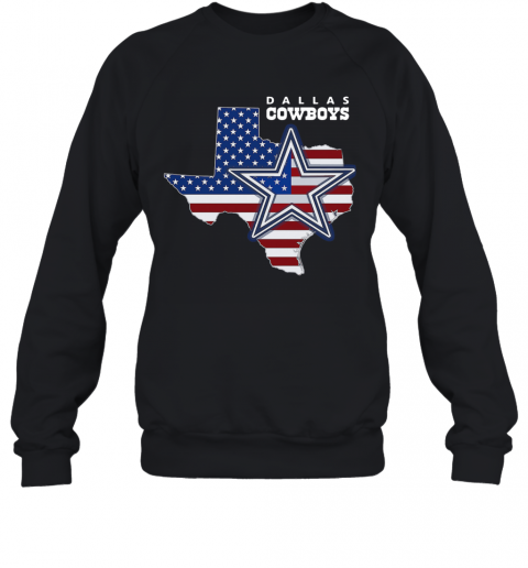 Dallas Cowboys American Map Flag T-Shirt Unisex Sweatshirt