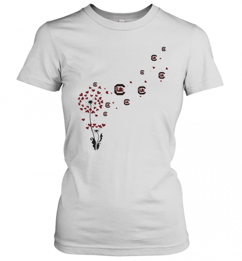 Dandelion Flower University Of South Carolina Football Hearts T-Shirt Classic Women's T-shirt