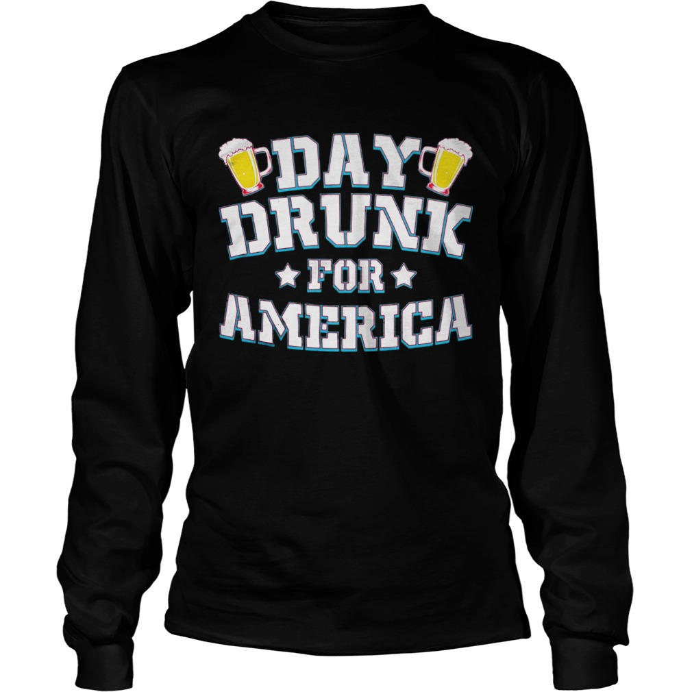 Day drunk for america beer stars Long Sleeve