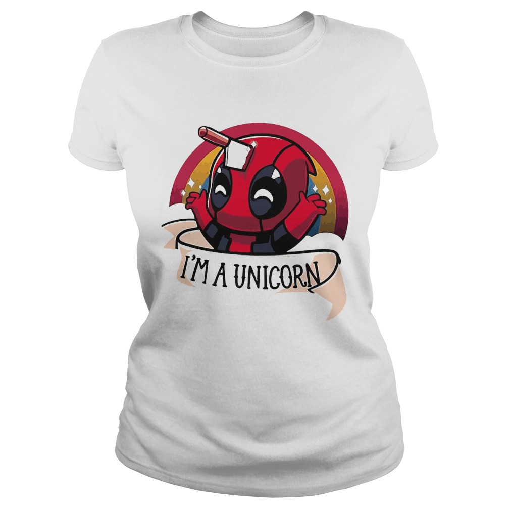 Deadpool Im A Unicorn Classic Ladies
