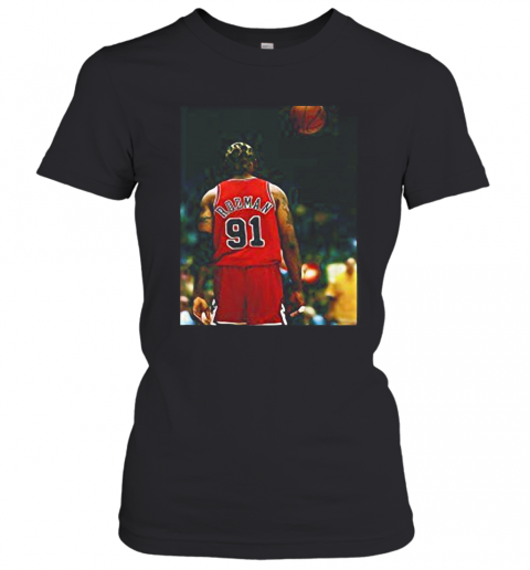 Dennis Rodman Chicago Bulls Player Basketball T-Shirt Classic Women's T-shirt