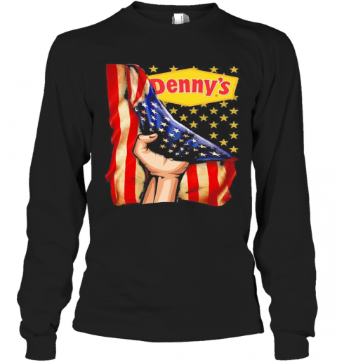 Denny'S American Flag Independence Day T-Shirt Long Sleeved T-shirt 