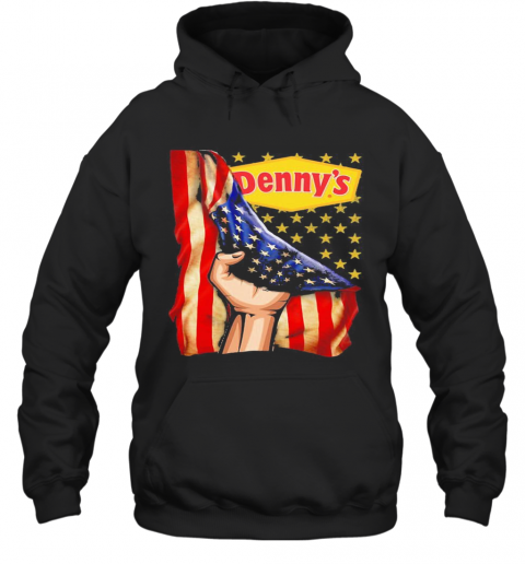 Denny'S American Flag Independence Day T-Shirt Unisex Hoodie