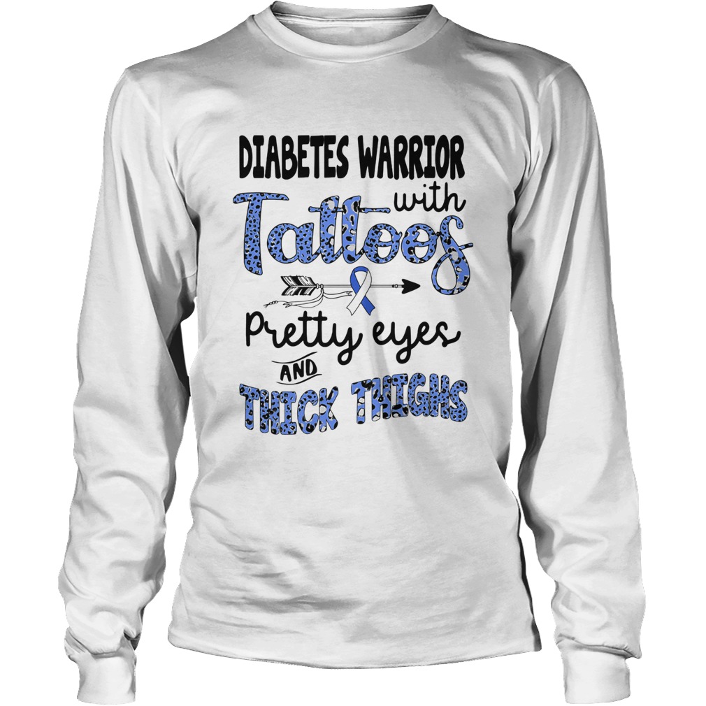 Diabetes warrior with tattoos pretty eyes and thick thighs Long Sleeve