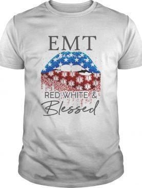 Diamond Lips EMt red white and blessed shirt