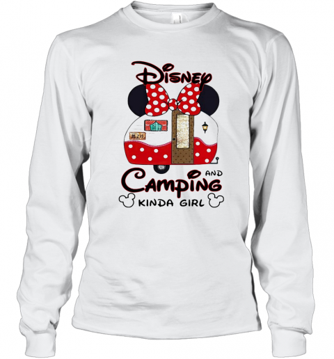 Disney Minnie Mouse And Camping Kinda Girl T-Shirt Long Sleeved T-shirt 