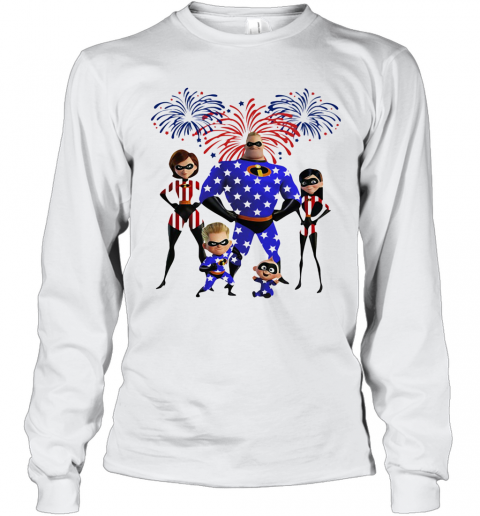 Disney Mr. Incredible Firework America 4Th Of July Independence Day T-Shirt Long Sleeved T-shirt 