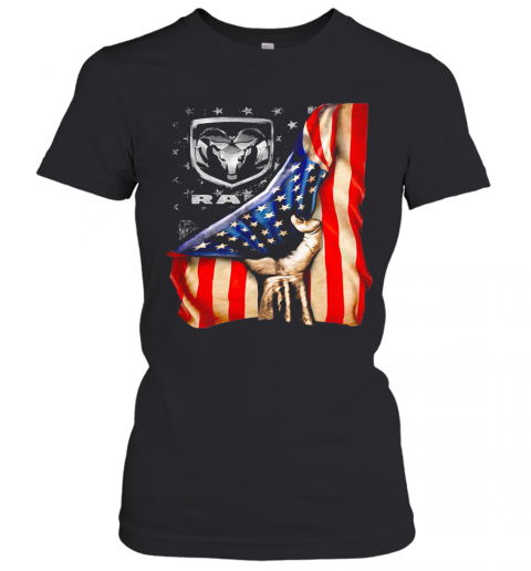 Dodge Jeep Ram Logo American Flag Independence Day T-Shirt Classic Women's T-shirt