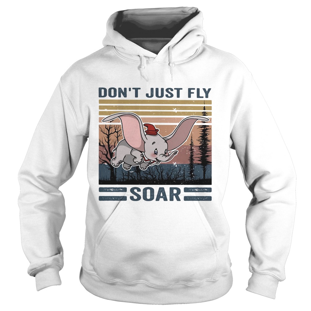 Dont just fly soar elephant vintage retro Hoodie