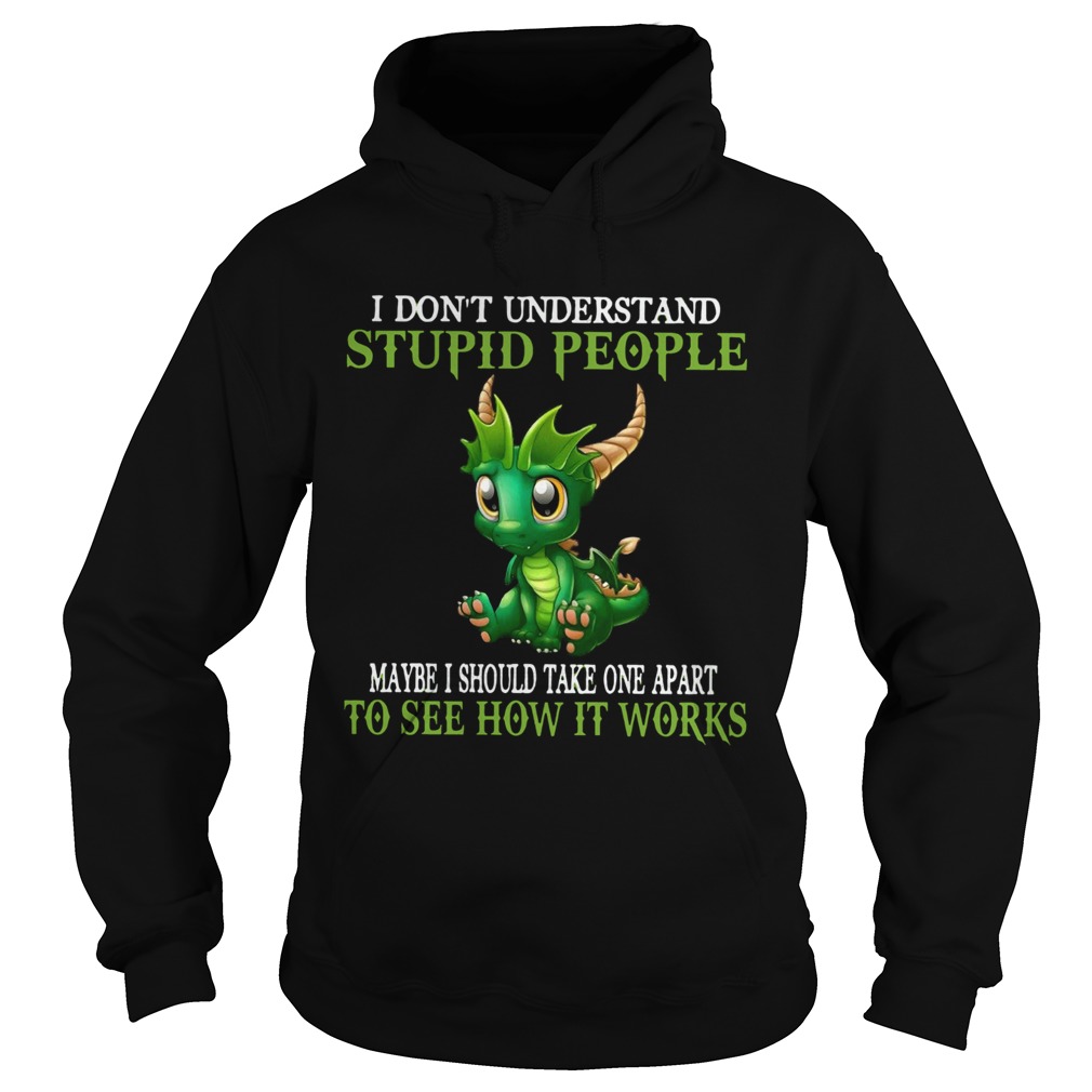Dragon I Dont Understand Stupid People Maybe I Should Take one Apart To See How It Works Hoodie