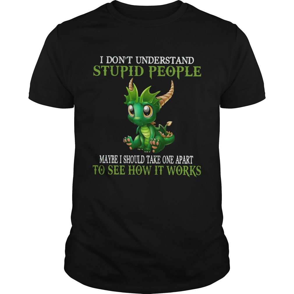 Dragon I Dont Understand Stupid People Maybe I Should Take one Apart To See How It Works shirt