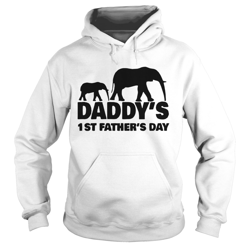 Elephant Father Daddys 1st Fathers Day Hoodie